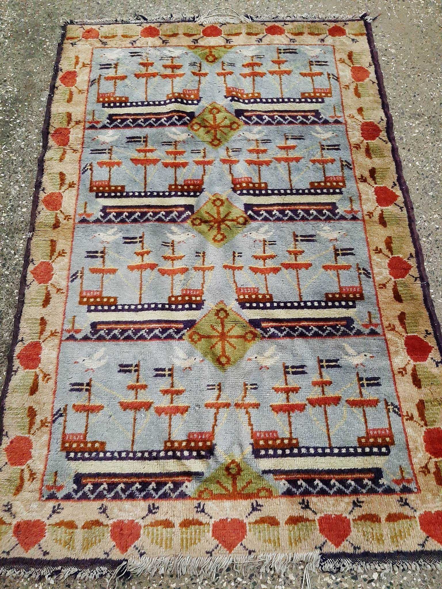 Kilim gobelin ze statkami