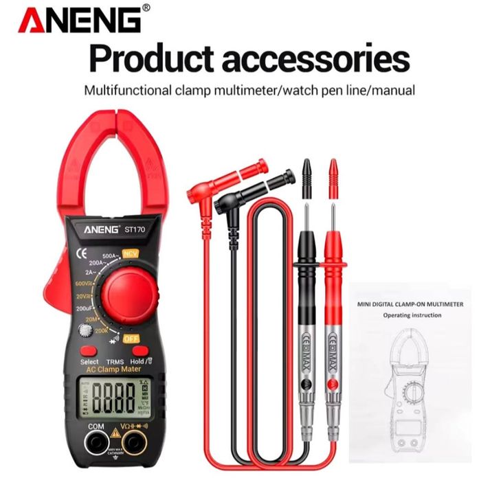 Мультиметр токовые клещи aneng st170
