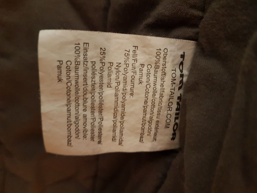 Tom Tailor jak NOWA 146 ciepła .zimowa dziewczęca .khaki . Denim