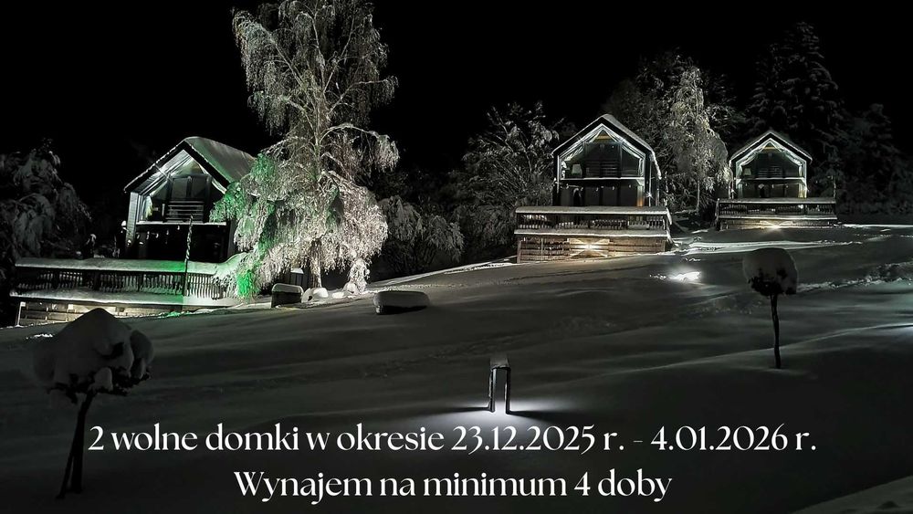 Czarne Domki Krempna Domek z jacuzzi wolne Święta BN i Sylwester