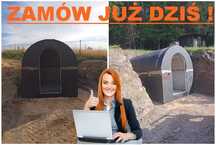 Piwniczka półokrągła Ziemianka NAJWIĘKSZA 4 metrowa betonowa 3m / 3,5m