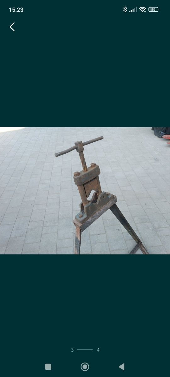 Imadło pionier do rur ze stojakiem