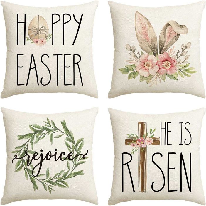 4x Poszewka dekoracyjna Artoid Mode - 45x45 cm - WIELKANOC