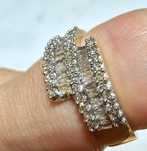 Oryginalny pierścionek Geometria zloto 9k brylanty diamenty 0.5 carat