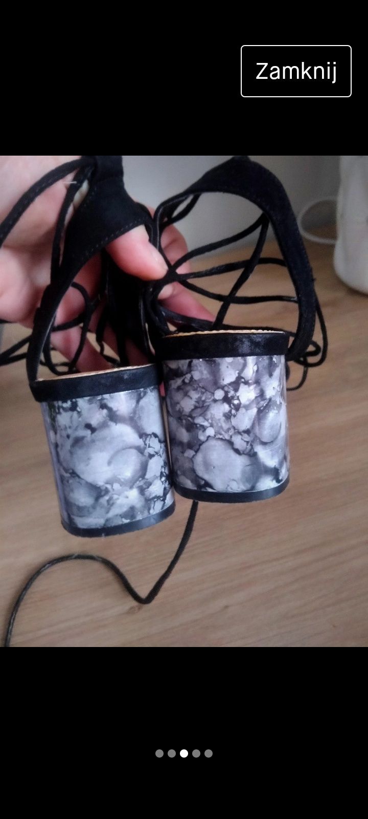 Buty letnie sandały na obcasie 39