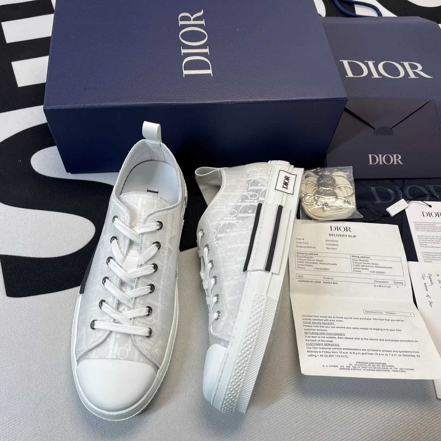 Buty Dior Low-Top White Oblique Canvas (35-46)