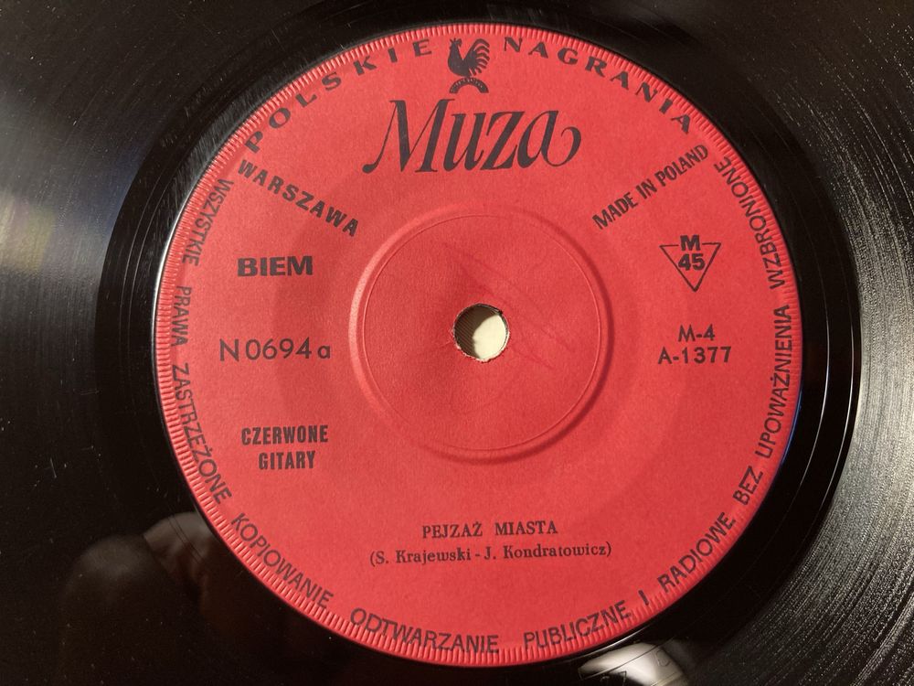 Unikat! Czerwone Gitary – Pejzaż miasta - N 0694 MUZA 1972 EP 7'