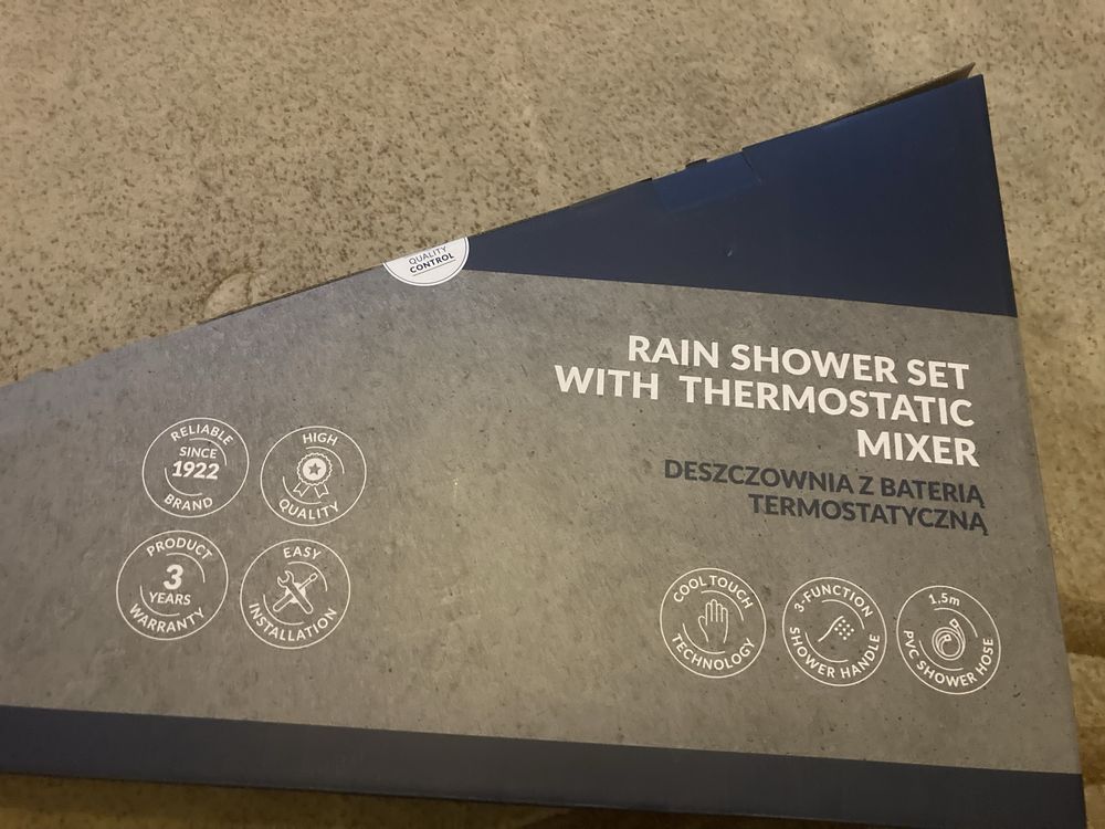 Deszczownica z bateria termostatyczna Luna New