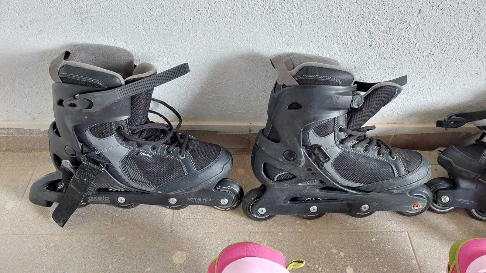 Patins em linha várias cores e modelos