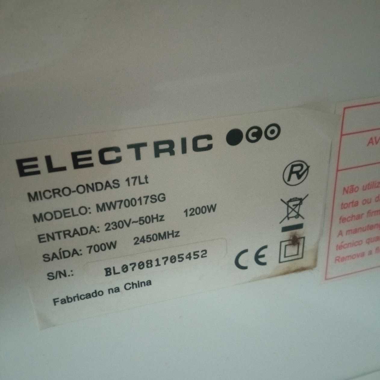 Microondas usado marca ELECTRIC