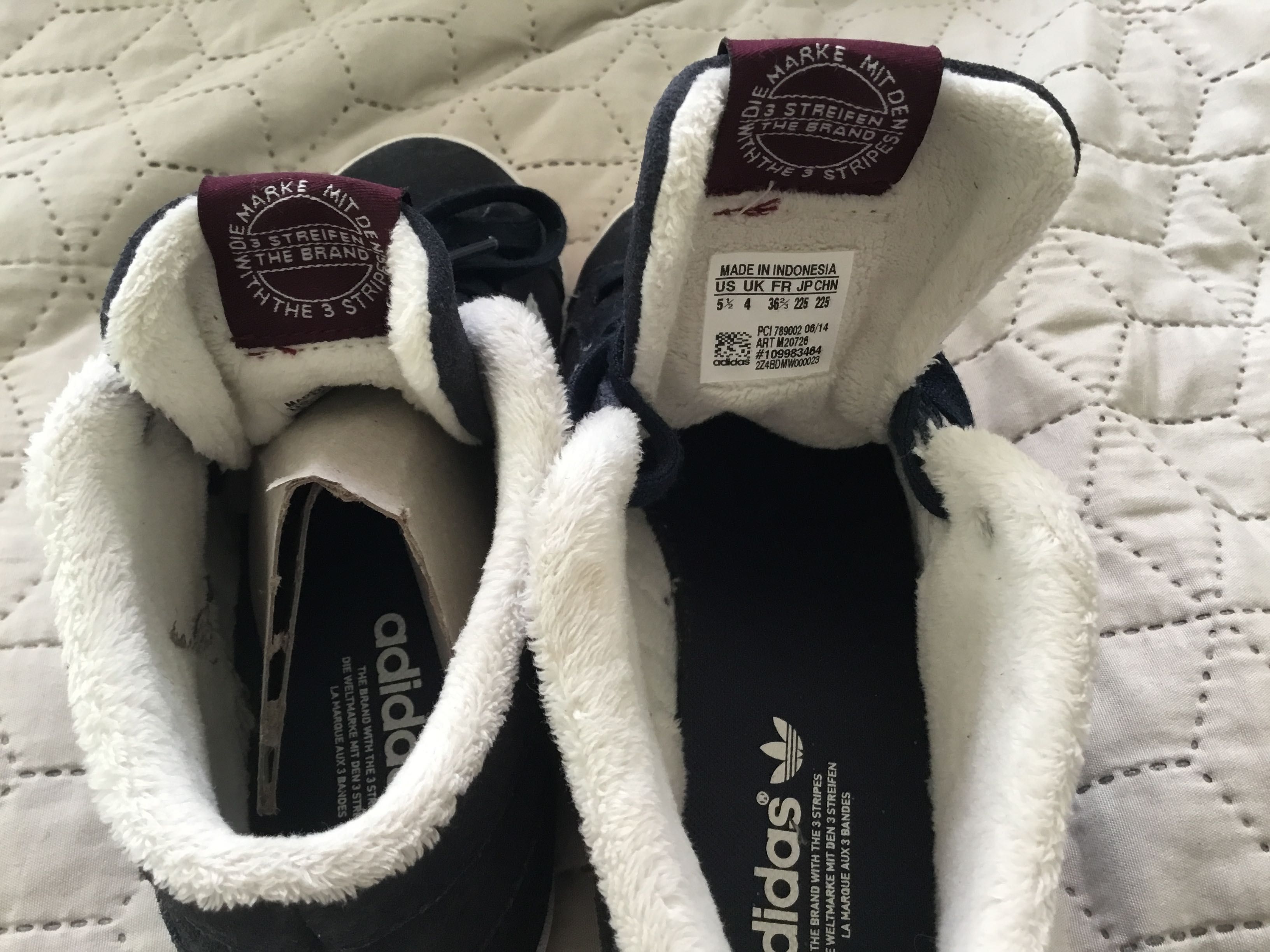 trample za kostkę zamszowe sznurowane Adidas