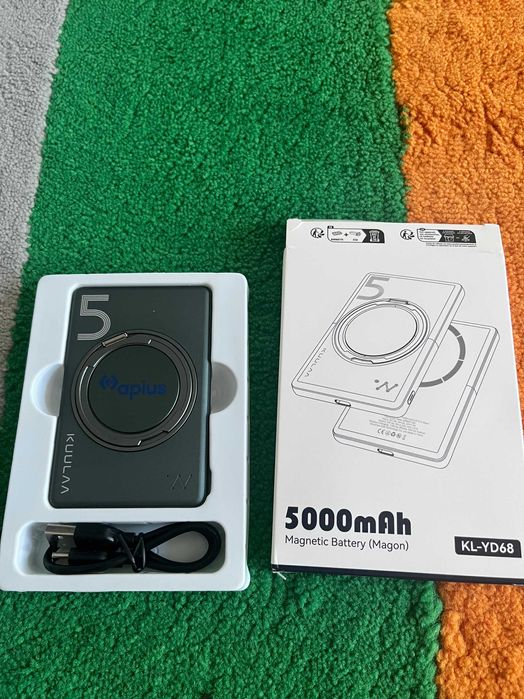 Ultracienkie 8mm 5000mAh Magnetic Wireless Power Bank z 20W USB C