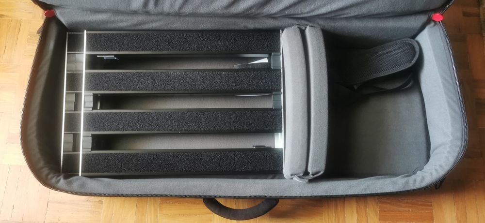 Conjunto Pedaleira extensível e Saco Novos D'Addario, NOVOS!