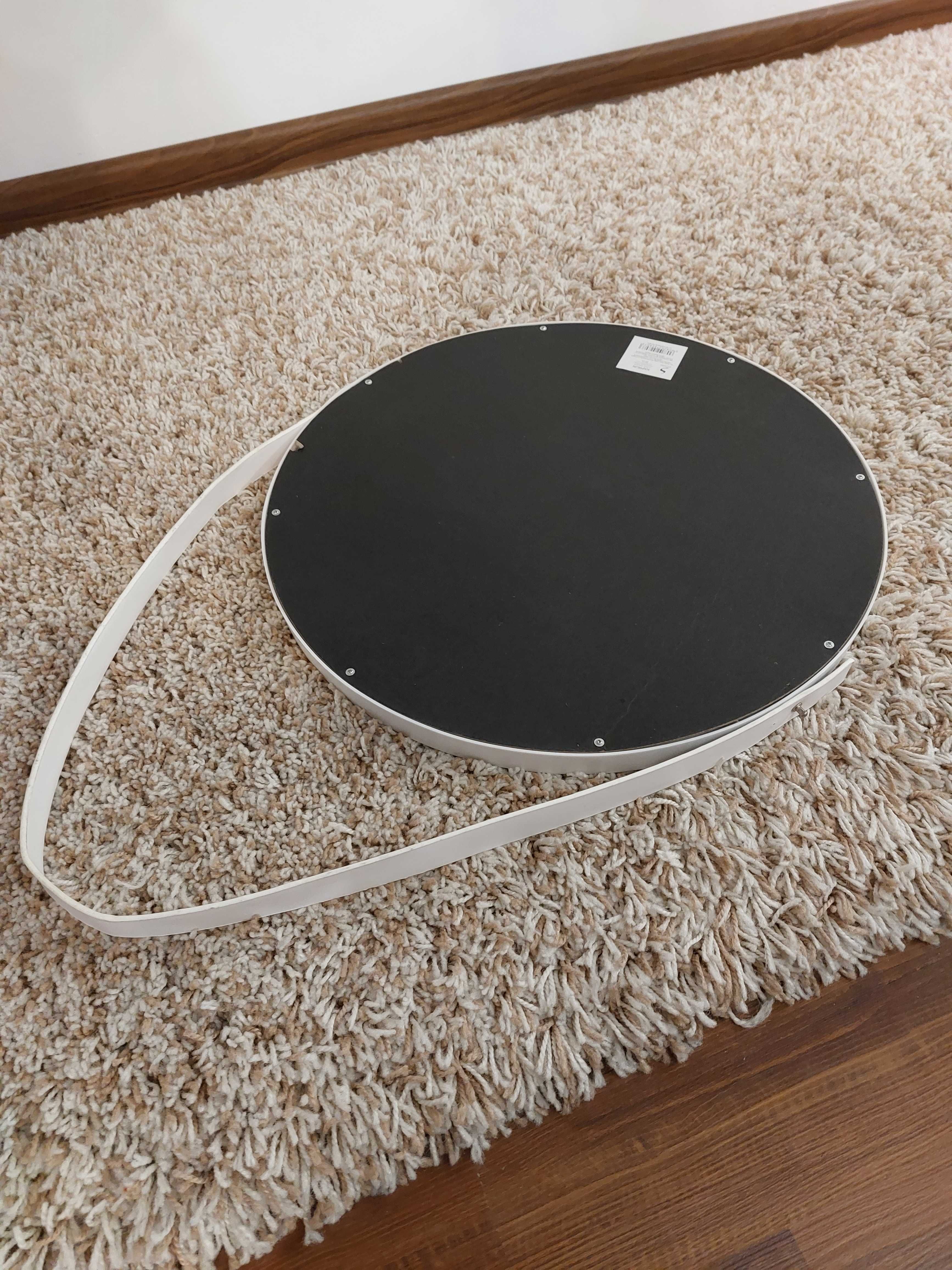 lustro wiszące kaprun okrągłe białe 50cm