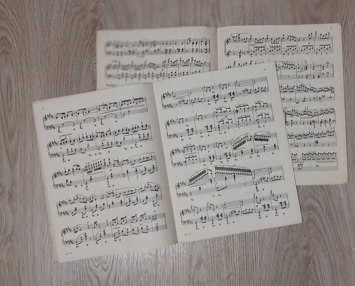 Nuty- miniatury fortepianowe: Paderewski, Chopin-Liszt