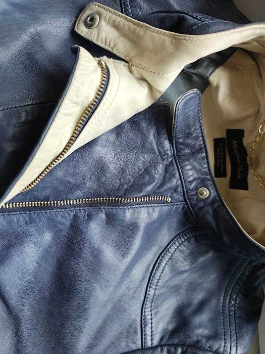- Massimo Dutti  - Skórzana ramoneska, kurtka r. M