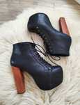 Buty Czarne Botki Jeffrey Campbell Lita Lity 38 Vintage y2k