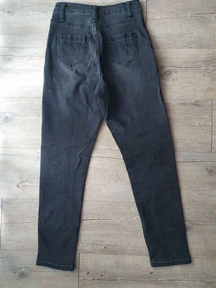 Spodnie jeansowe slim skinny rurki wysoki Stan r. XS/s