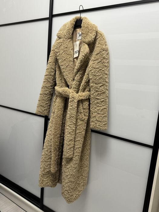 Шуба zara довга максі хс с
