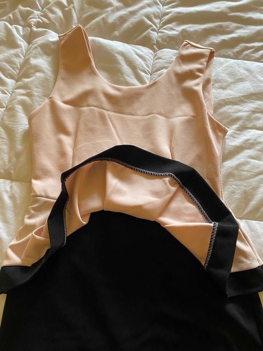 Vestido rosa e preto - tamanho M
