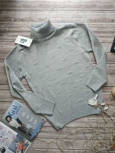 Теплый свитер водолазка Mizgin 11-12 лет маломерит Турция