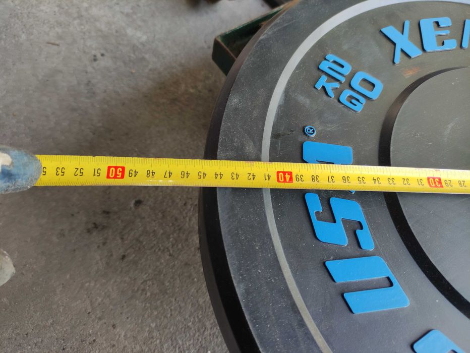 Obciążenie ogumowane olimpijskie bumper XENIOS USA 2x20kg fi 51mm