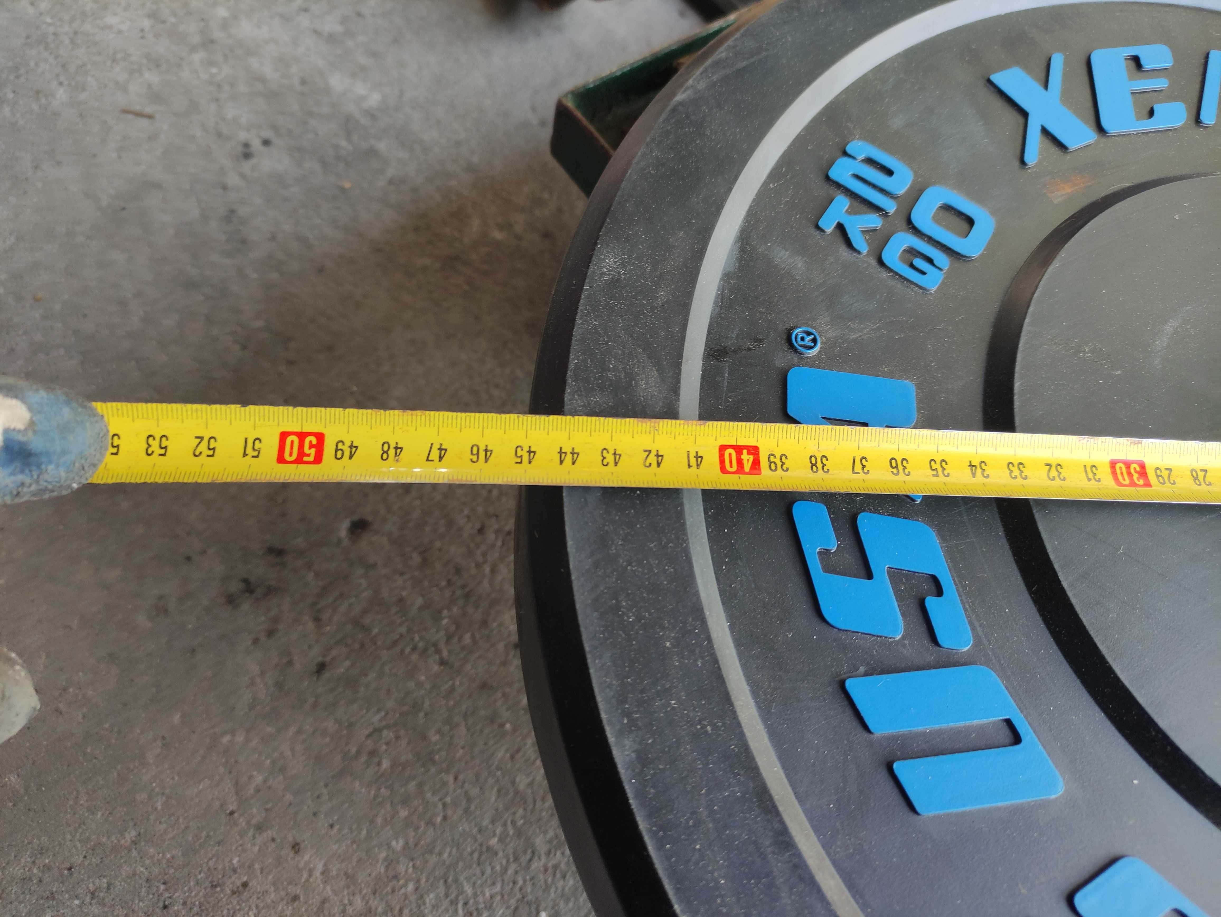 Obciążenie ogumowane olimpijskie bumper XENIOS USA 2x20kg fi 51mm