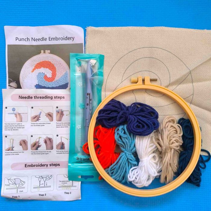 Набор для вышивания в ковровой технике (ковровая вышивка) "Волна"