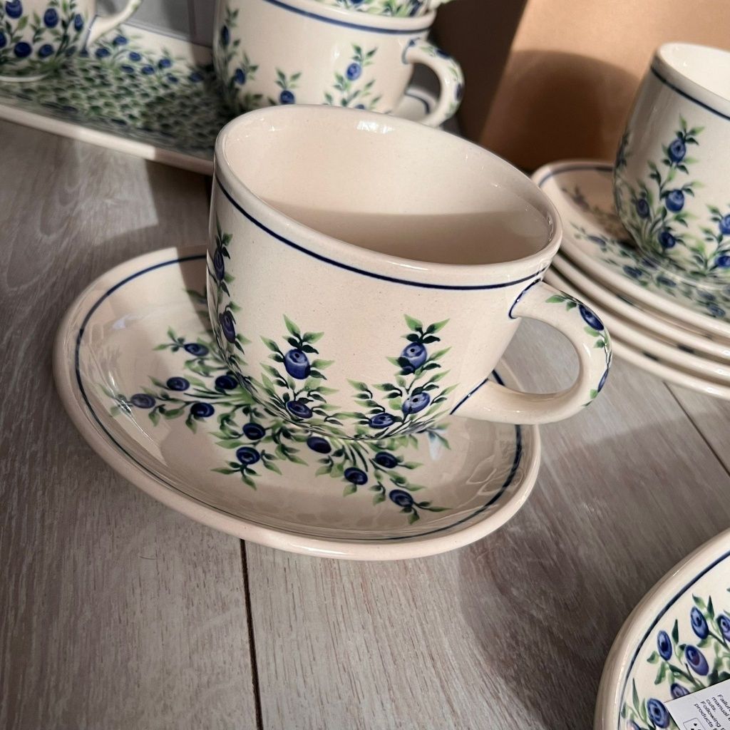 Ceramiczny zestaw kawowy - ceramika bolesławiecka