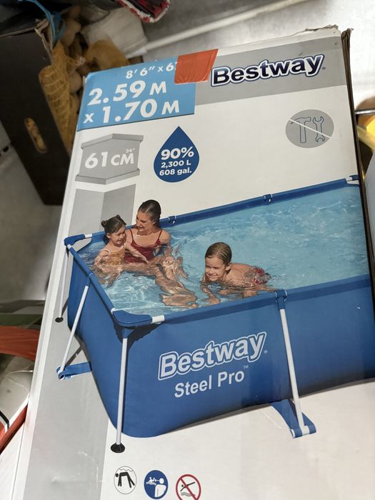 Basen stelażowy bestway 259x170x61 z pompą