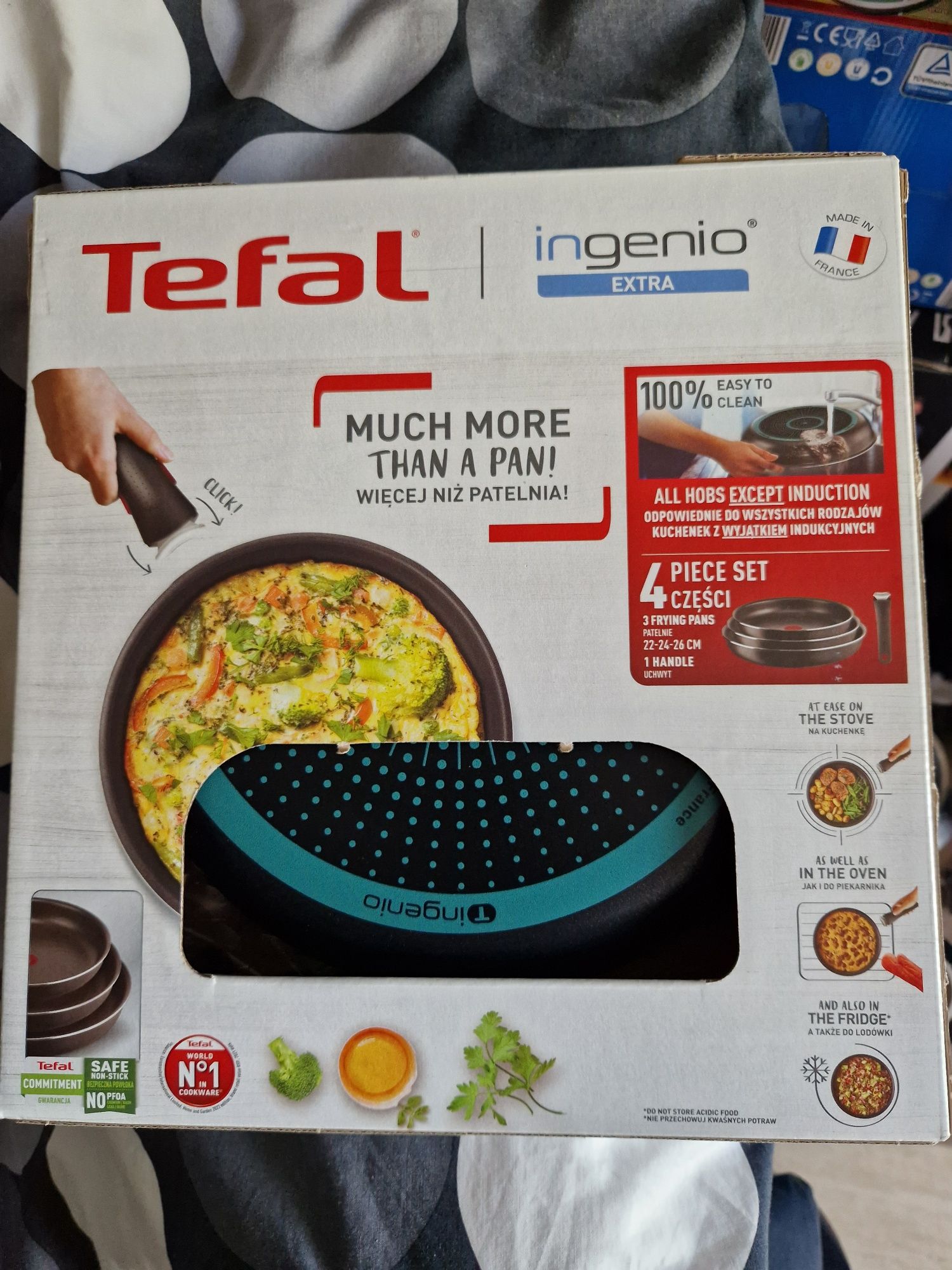 Zestaw patelni Tefal Ingenio Extra 4el indukcja NOWE