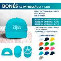 Bonés personalizados com impressão a 1 cor