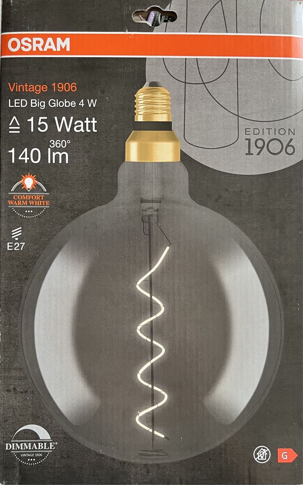 Żarówka OSRAM Big Globe  4W warm white