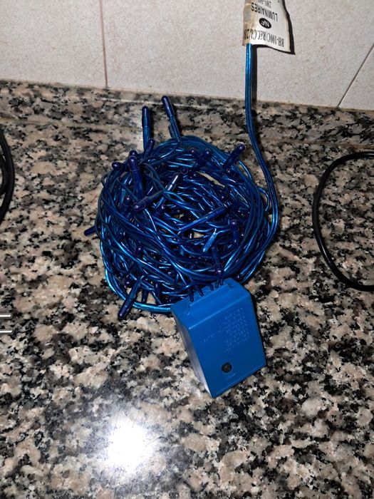 Luzes de Natal azuis 6,5m