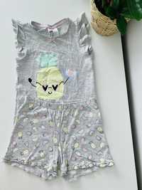 Szara piżama H&M dziewczęca na lato dwuczęściowa