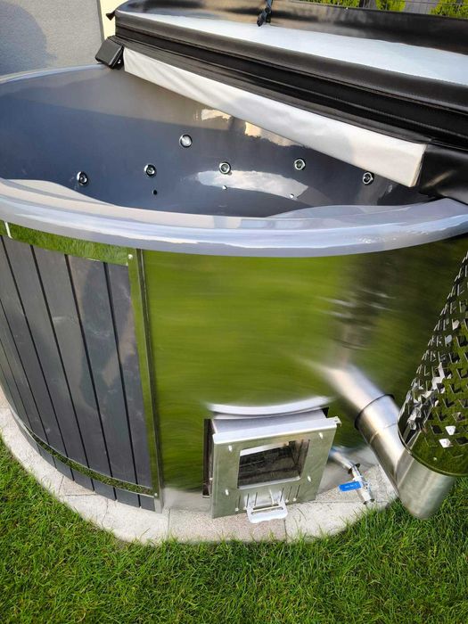 Balia ogrodowa gorąca beczka jacuzzi hydromasaż aeromasaż