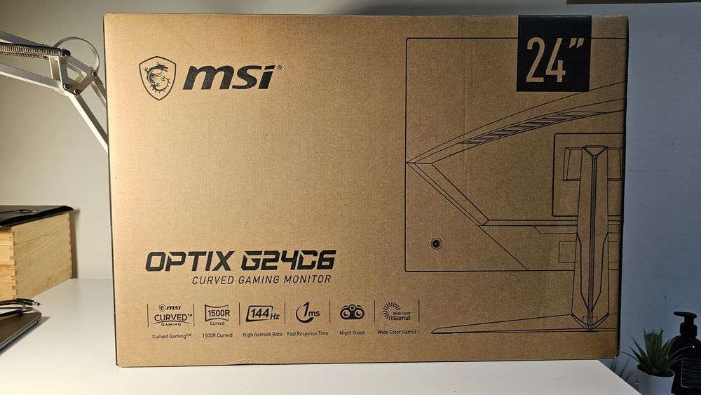 Monitor Gaming Curvo MSI Optix G24C6 144Hz - Com Caixa (Como Novo)