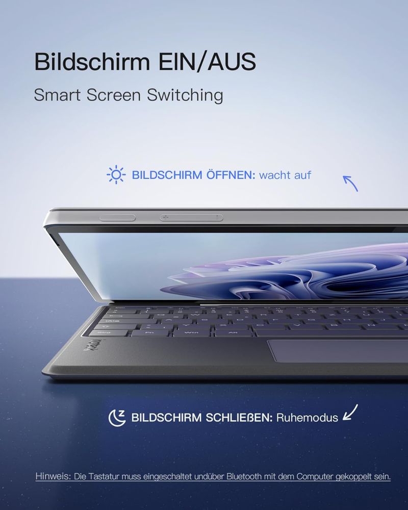 Klawiatura bluetooth kompatybilna z Surface Pro 10/9/8/X, z touchpadem