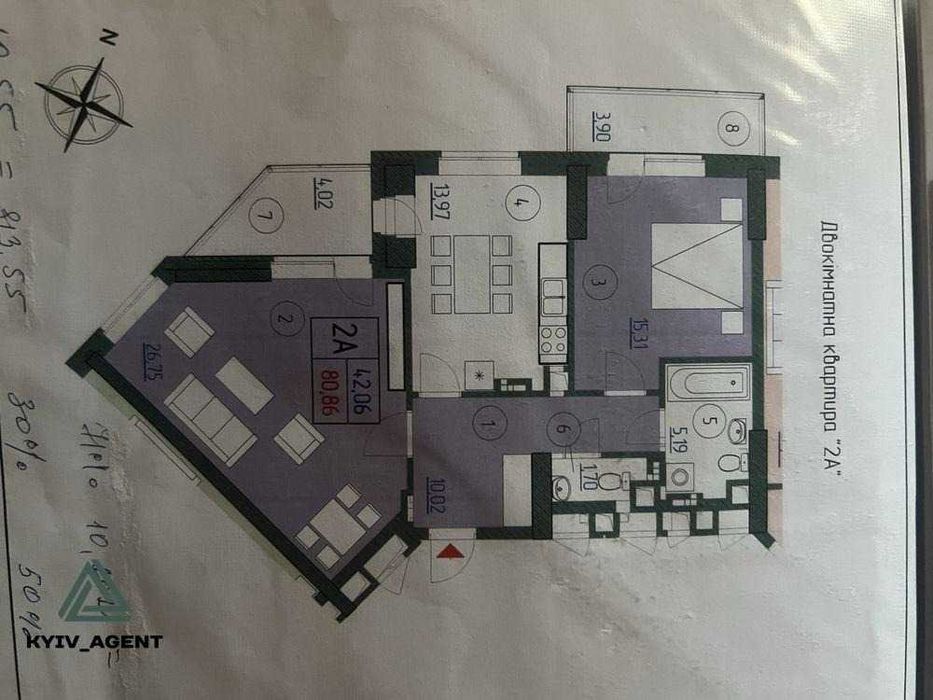 Повноцінна 2-кімнатна 84 м2 ЖК на вул. Ревуцького 9 Закритий двір
