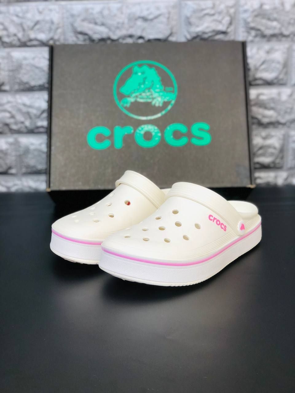 Женские шлепанцы Crocs Летние Тапочки Кроксы Жіночі Крокси