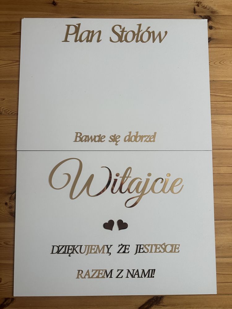 Tablica powitalna na wesele + plan stołów