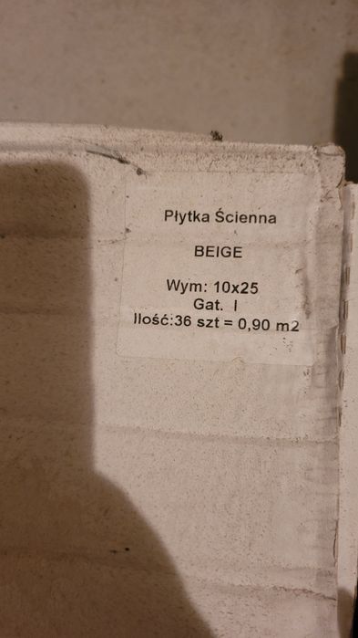Płytka glazura ścienna 10x25 40 sztuk