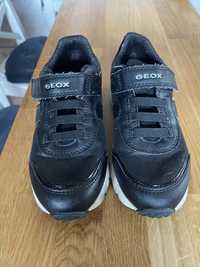 Geox skórzane adidasy w Brokatowe czarne 31