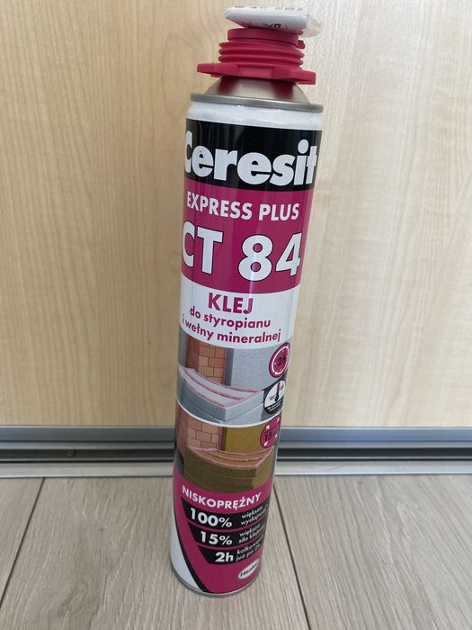 Klej do styropianu Ceresit CT84 Express Plus EPS mocny pianoklej 850ml