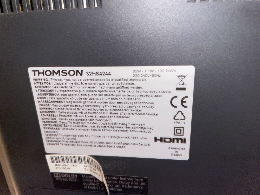 Продам телевизор плазму THOMSON 32 дюймов