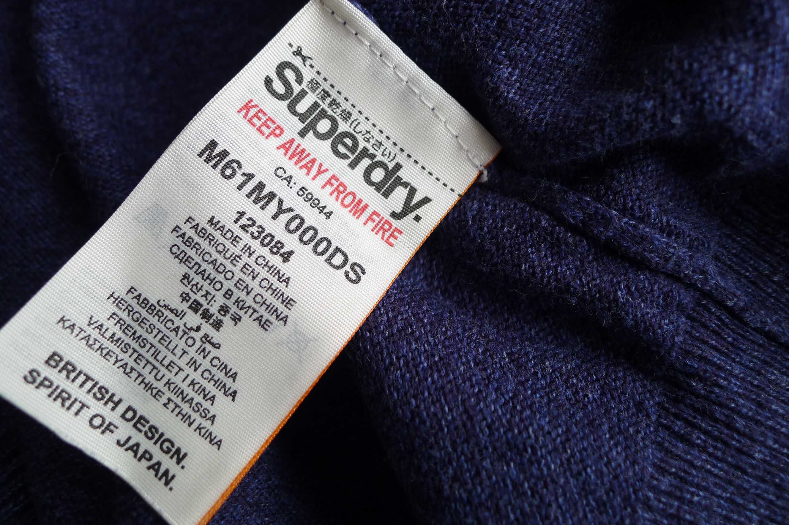 sweter bluza SUPERDRY Japan kaszmirowy Cashmere Blend r. M