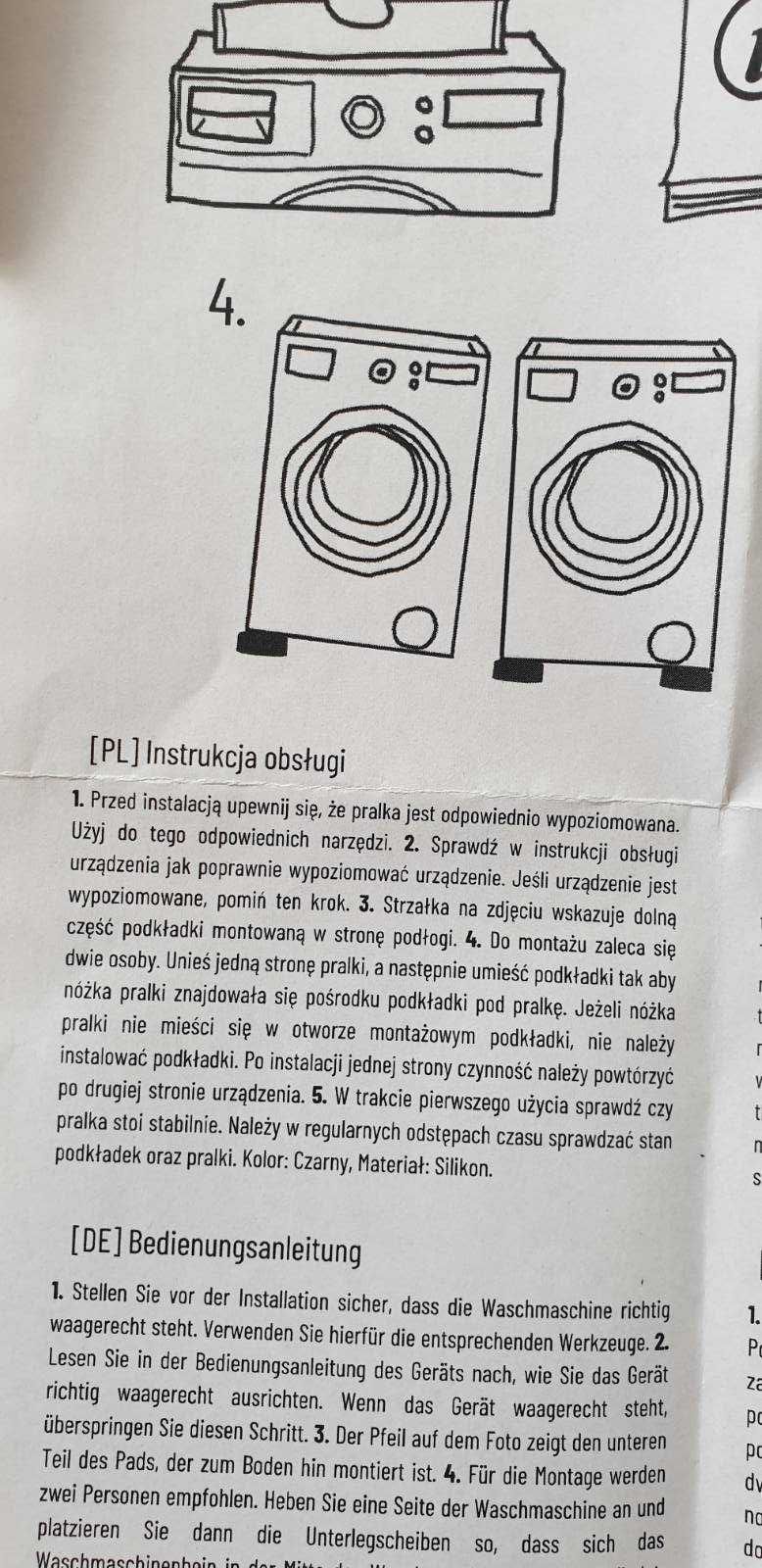 Podkładki antywibracyjne pod pralkę 4 szt