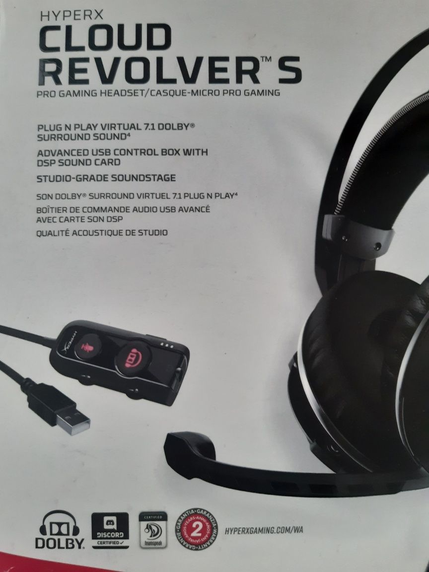 Sluchawki gamingowe cloud revolvers S HYPERX jak NOWE