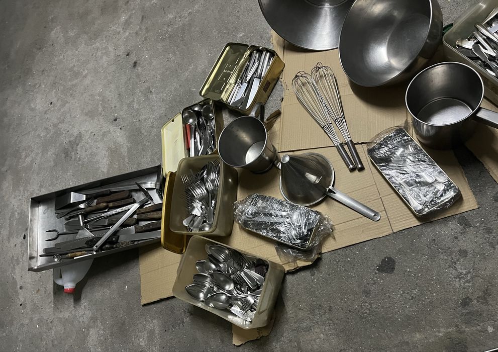 Utensilios de cozinha em inox.