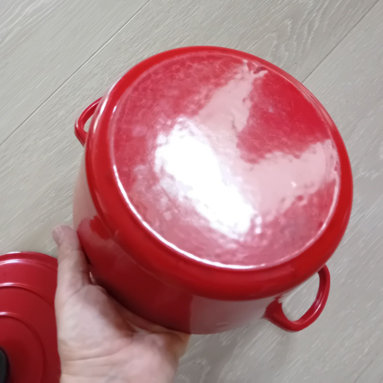 Garnek żeliwny emaliowany 2,5L BDB- do gotowania i pieczenia
